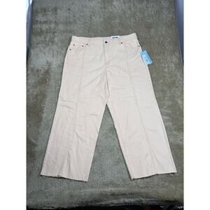 NWT Future Collective Women’s Straight Leg Cropped Jeans Size 18 Peach New! A352